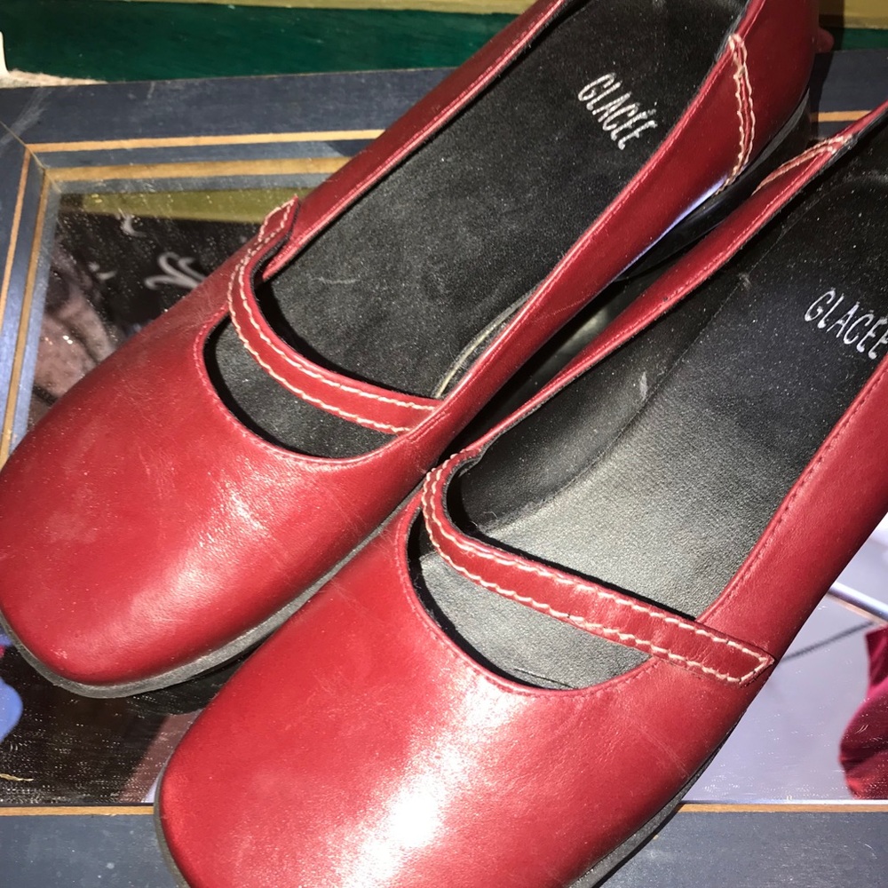 Glacée Burgandy Red Mary Janes